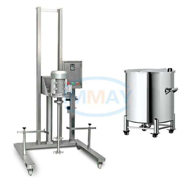 Hot sale industrial movable pneumatic or electric lifting liquid cream high speed mixers manufacturer