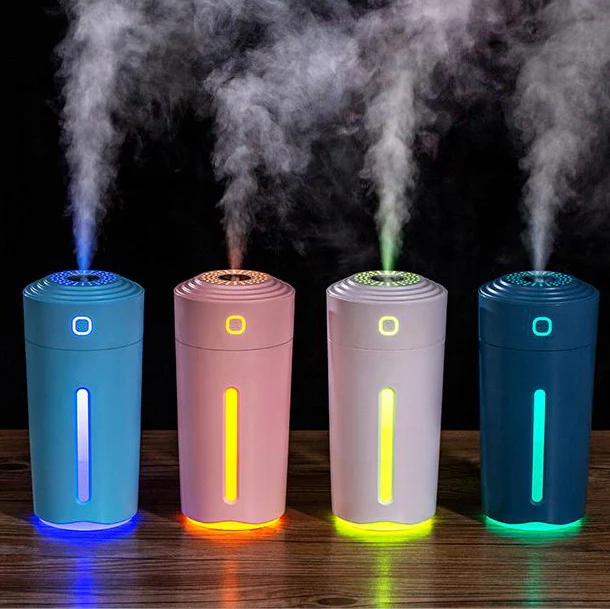 Hot Selling Humidifier 280ml Mini Portable Air Humidifier USB Aroma 800mah Lithium Battery LED Light Wireless Air Purifier