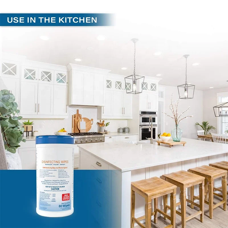 OEM ODM Eco Disposable Alcohol-Free Multi-Surface Cleaning Wipes for Home School and Office Disinfecting Wipes