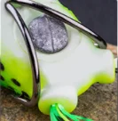 Hot Selling bionic thunder frog 15g/13g/8g/6g /5g  frog black suit high carbon steel double hook  lure soft bait