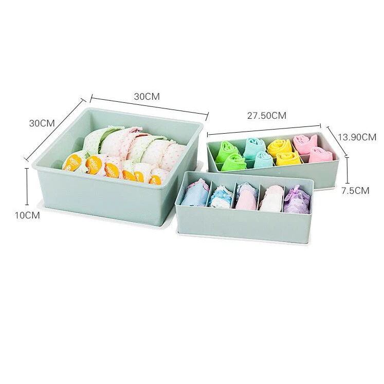 Plastic sock or underwear storage box