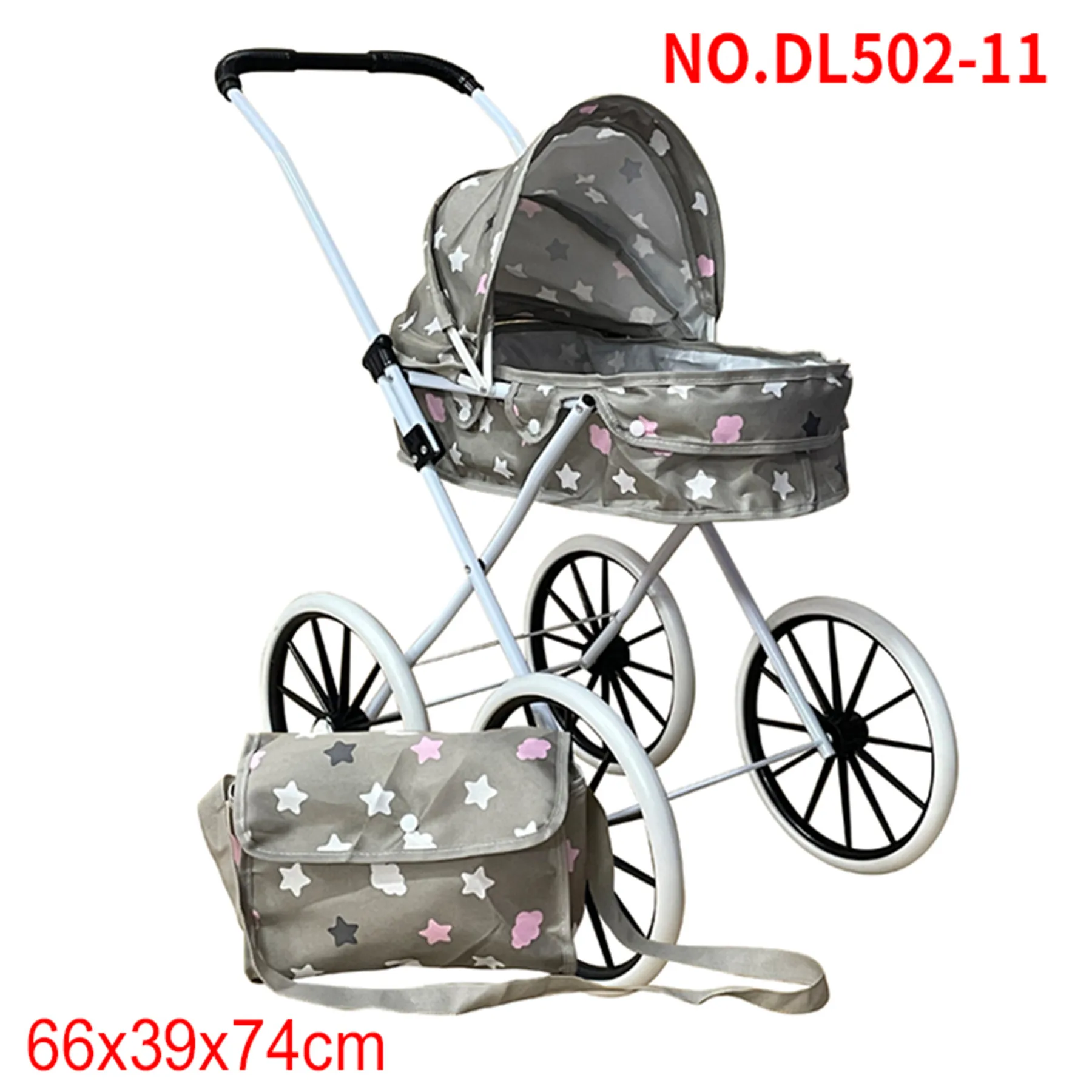 Pretend Play Toys Interactive Toys Shantou Chenghai Toy Factorytoy Foldable Baby Doll Stroller Pink Unisex Kids Gift Innovation