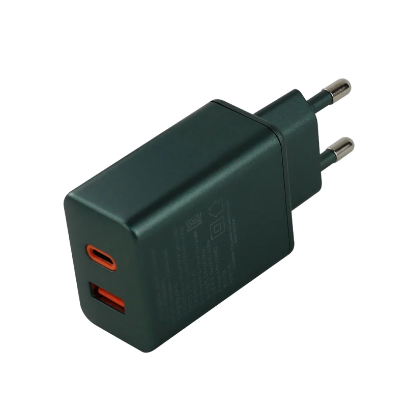 CE KC Certified 33W 30W Charger USB C PD+QC3.0 2 Ports Fast Charger Type C Europe Korean Plug For Mobile Phone Tablets Notebook