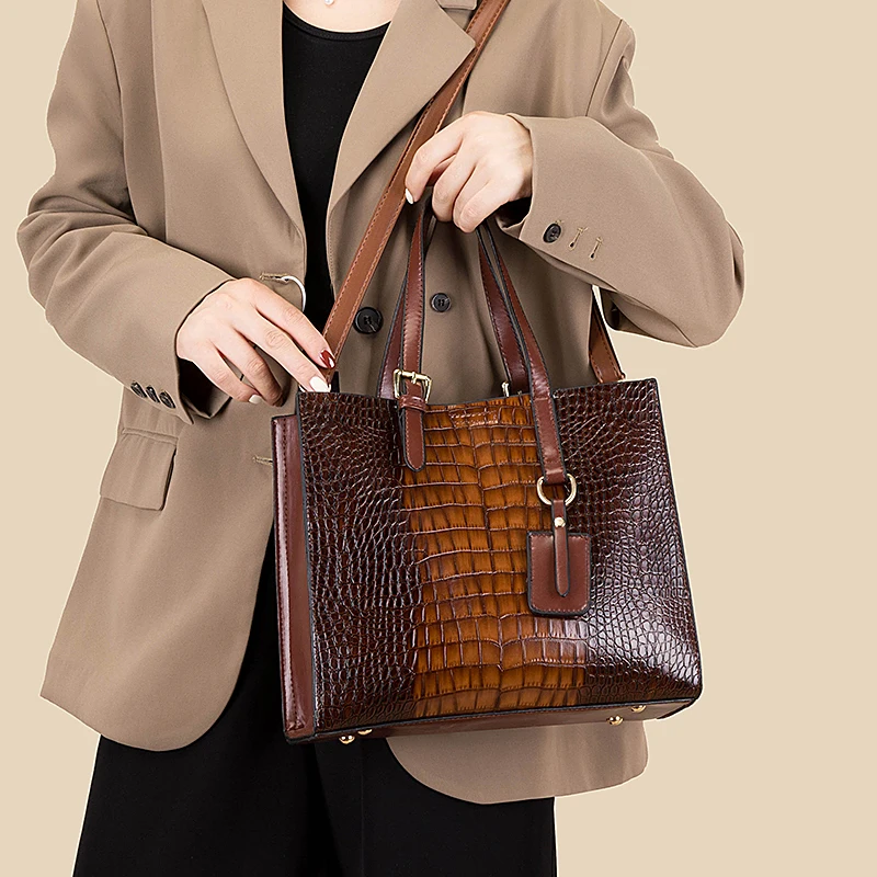 New popular Ladies bags high-capacity custom logo PU leather 3 in 1 set fashion shoulder bags women handbag