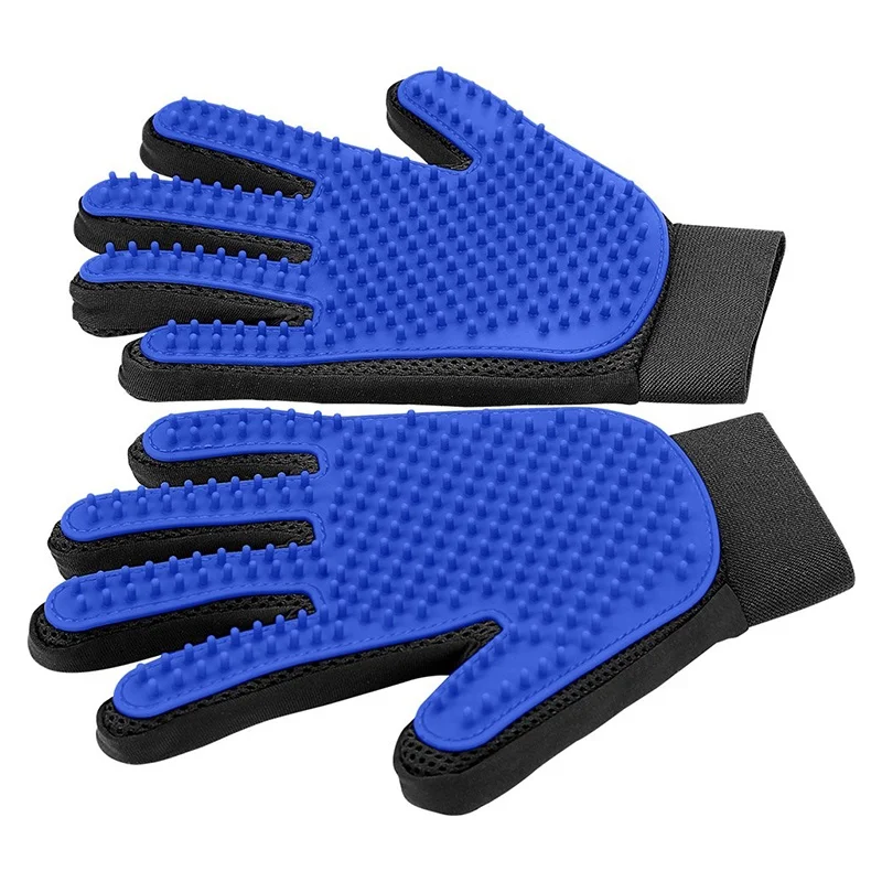 BunnyHi PET001 Hot Selling Dog Washing Gloves Cat Brushes Gloves Pet Grooming Gloves for Gentle Shedding