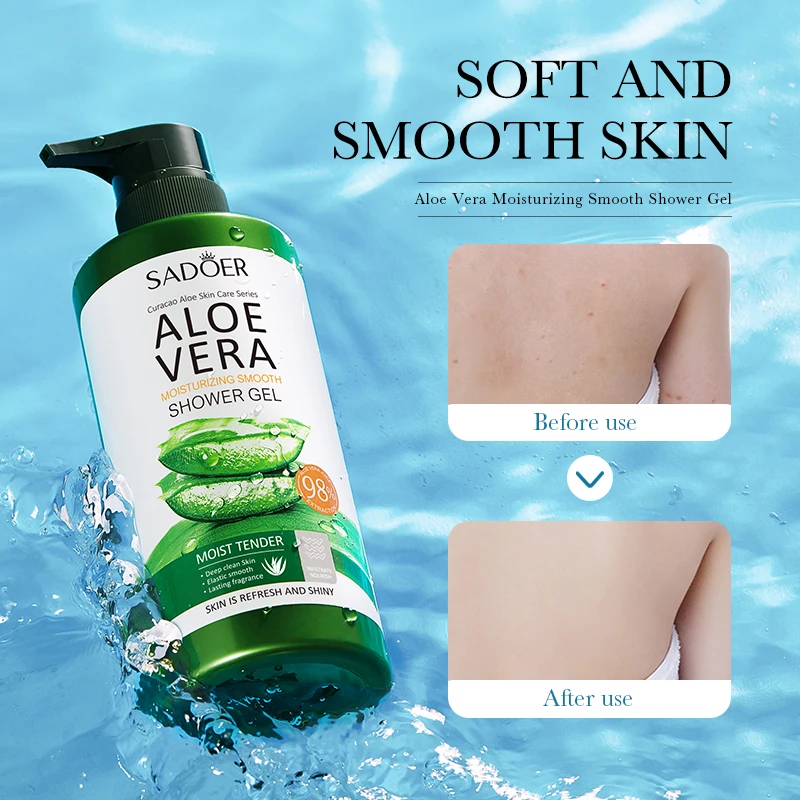 OEM SADOER private label aloe vera moisturizing organic anti aging face women collagen black skin whitening skin care set
