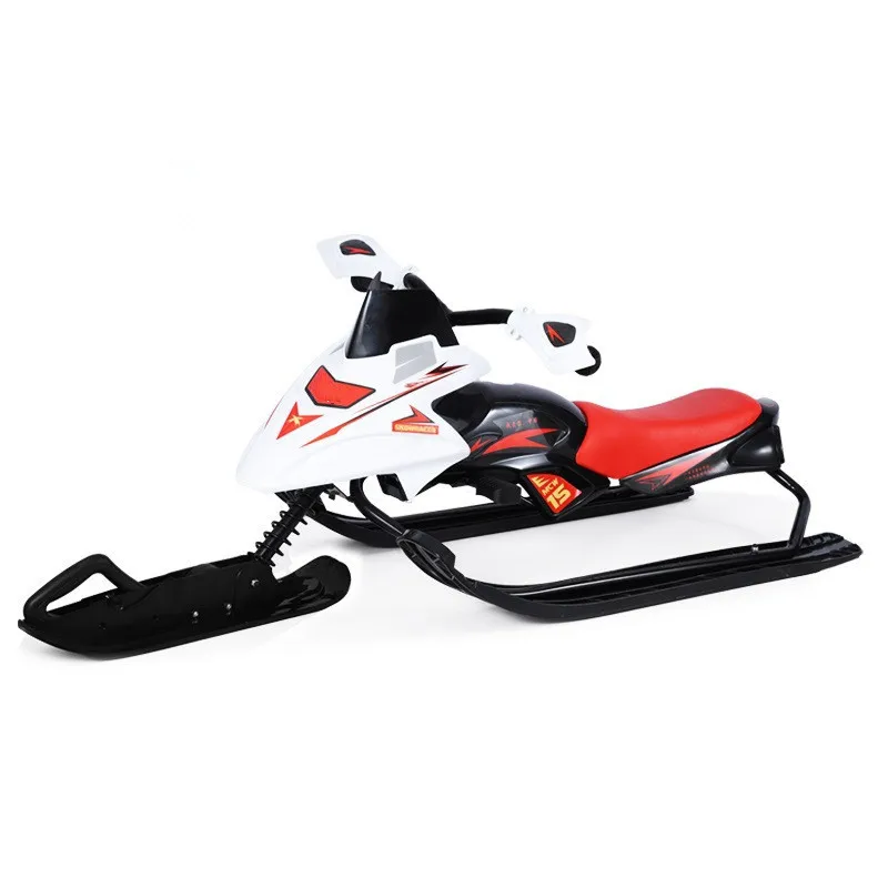 Adult Motorbike Style Snowboard Kids Snow Ski Racer  Bike  Steel Pipe Snow Runner Bike Sled