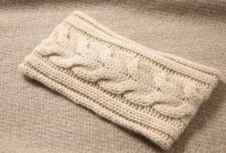Winter Headband Women Girls Custom Cable Knit Cashmere Ear Warmer Head Warmer