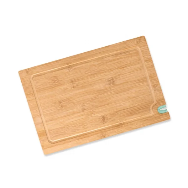 Bamboo Cutting Board with Knife Sharpener and Juice Grooves