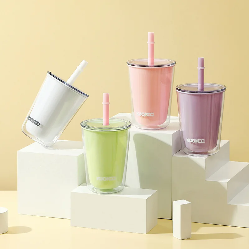 16 oz Reusable Color Changing Temperature Plastic Cups, Drinking Tumbler with Lids & Straws Wholesale Bulk