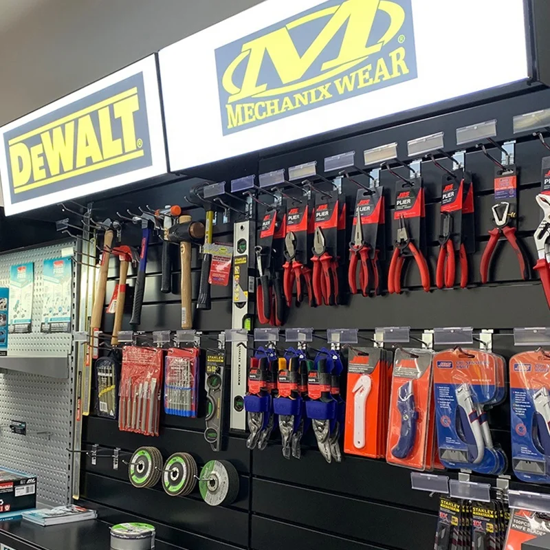 Double-sided Slatwall Display Rack With Hooks