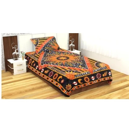 Duvet Cover With Pillow Case Handmade Comforter Reversible Cotton Bedding Burning Sun Twin Size