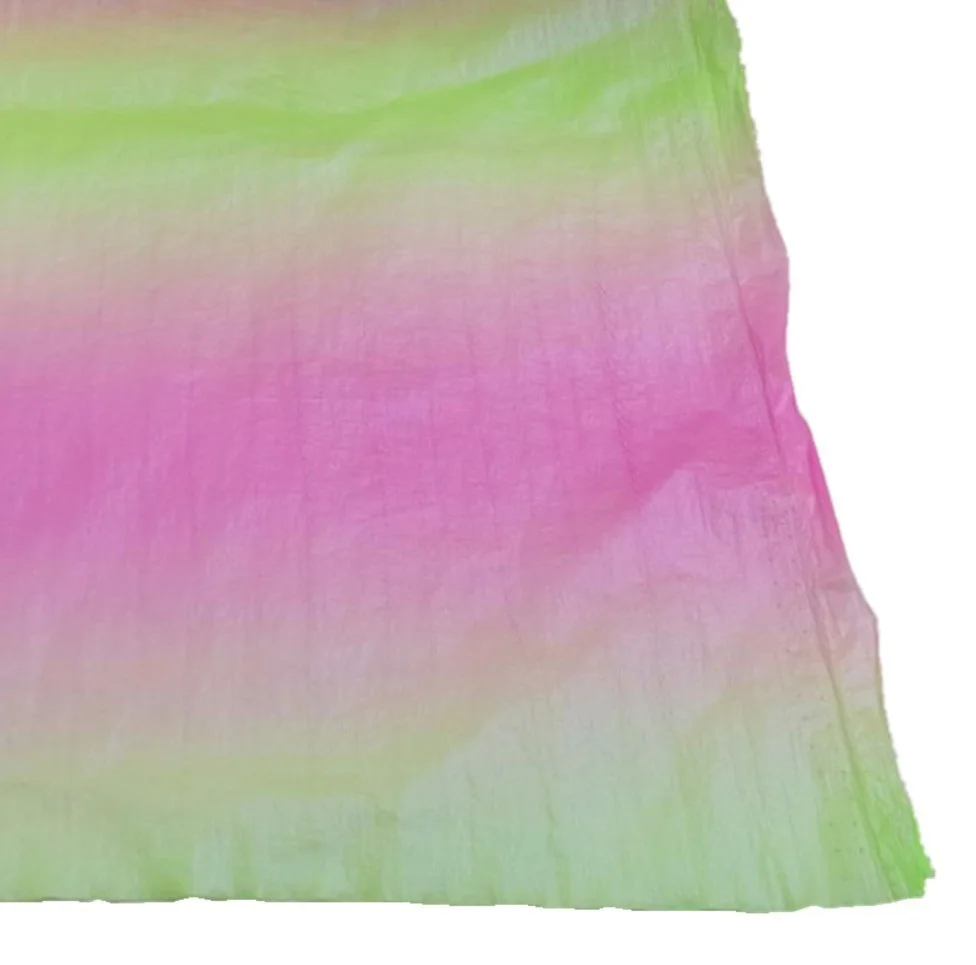 Latest price taffeta 100% nylon rainbow gradient stripe colorful waterproof bronzing fabric