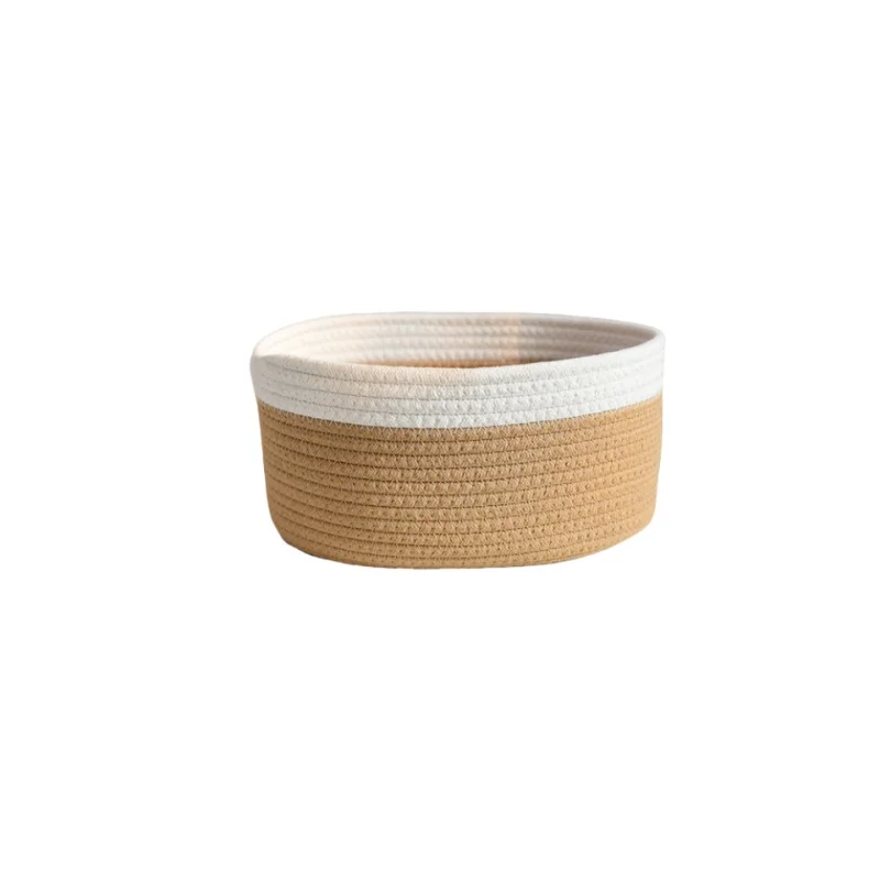 Factory wholesale storage basket preparation cotton rope storage basket can store cosmetics, snacks and sundries