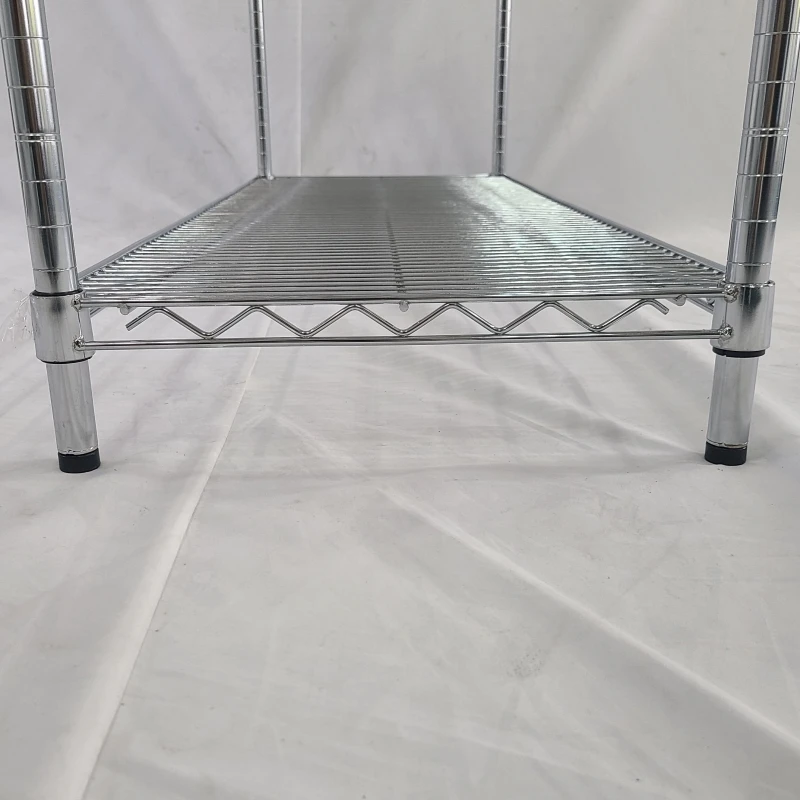 Multilayer Layers Wire Shelving Chrome Wire Shelves Durable Metal Shelving Racks