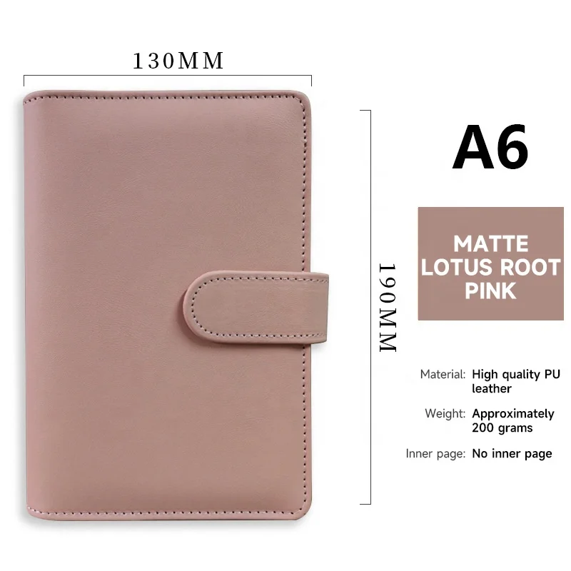 wholesale customized planner diary notebooks a5 a6 a7 ring binder budget pu leather binder clip notebook