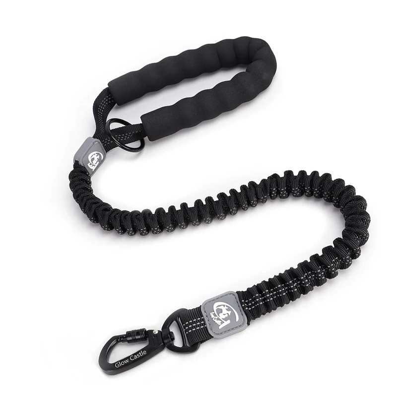 Custom Logo Name Adjustable Multi-color Available Strong Dog Leash with Reflective Strips Multifunctional Pet Leash