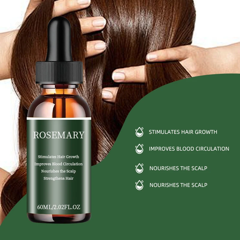 OEM Private brand Organic Natural Vegetarian Nourishing Hair Repair Growth Hair Care Essential Oil Rosemary Essential oil