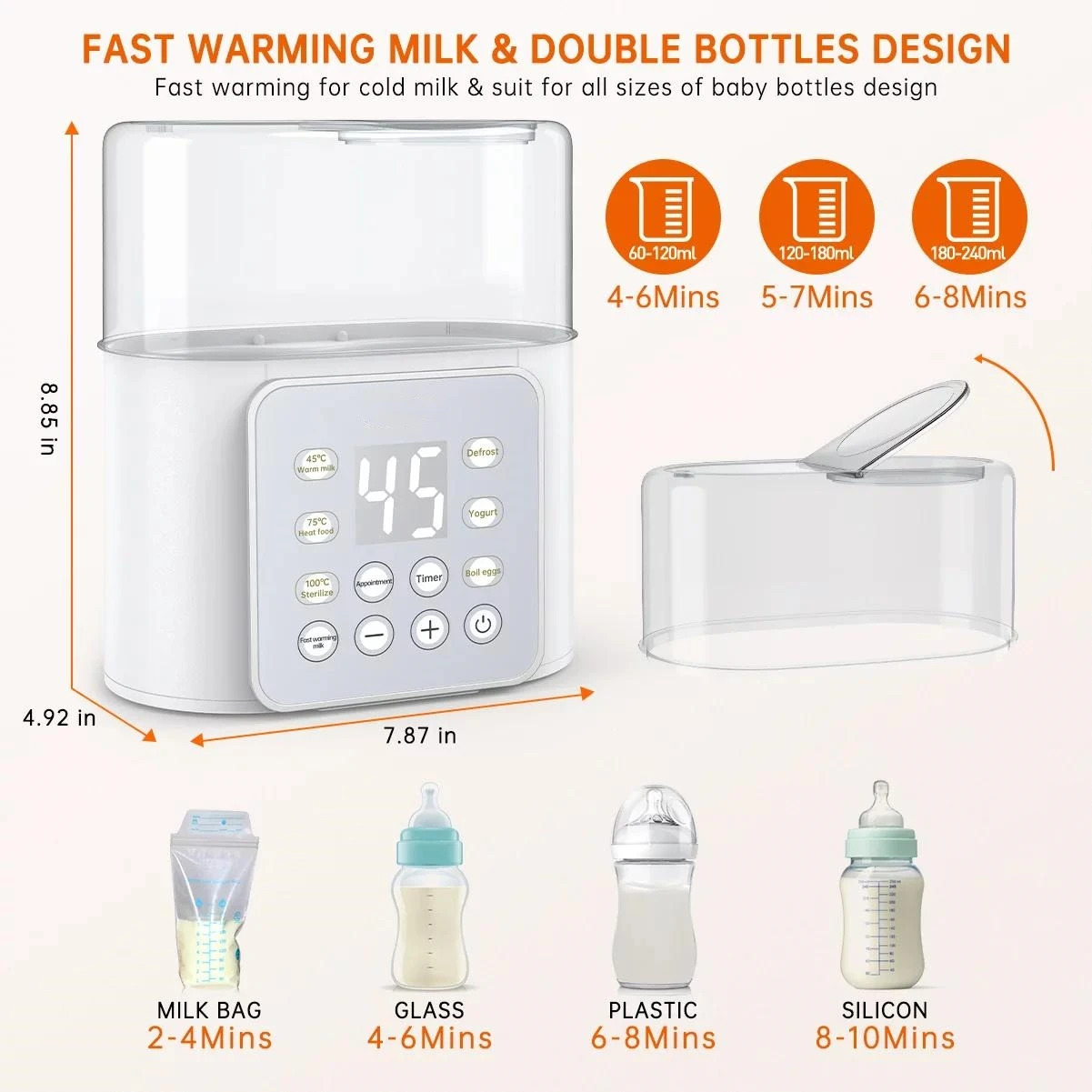 Thermostat baby milk heater Quick Gentle Heating Milk Bottle Warmer
