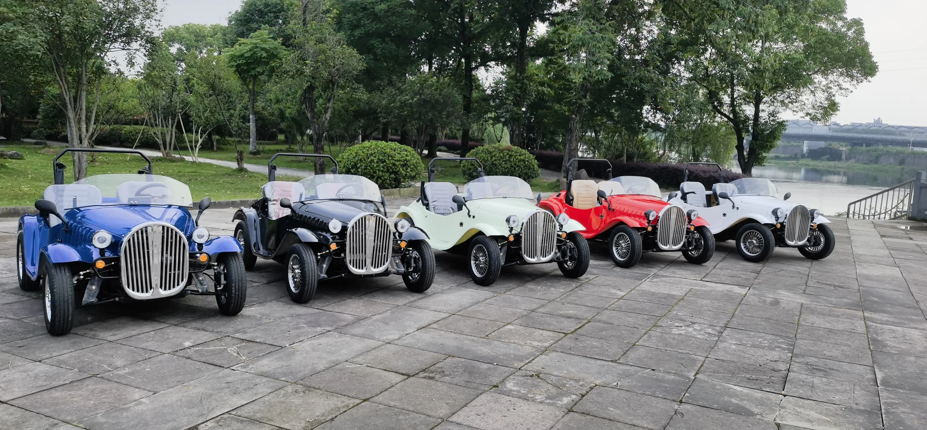 Hot Sale vintage 72V Customized 2 Seater Side By Side 4*4 Utv Electric Golf Buggy Cart With Legal Lithium Battery