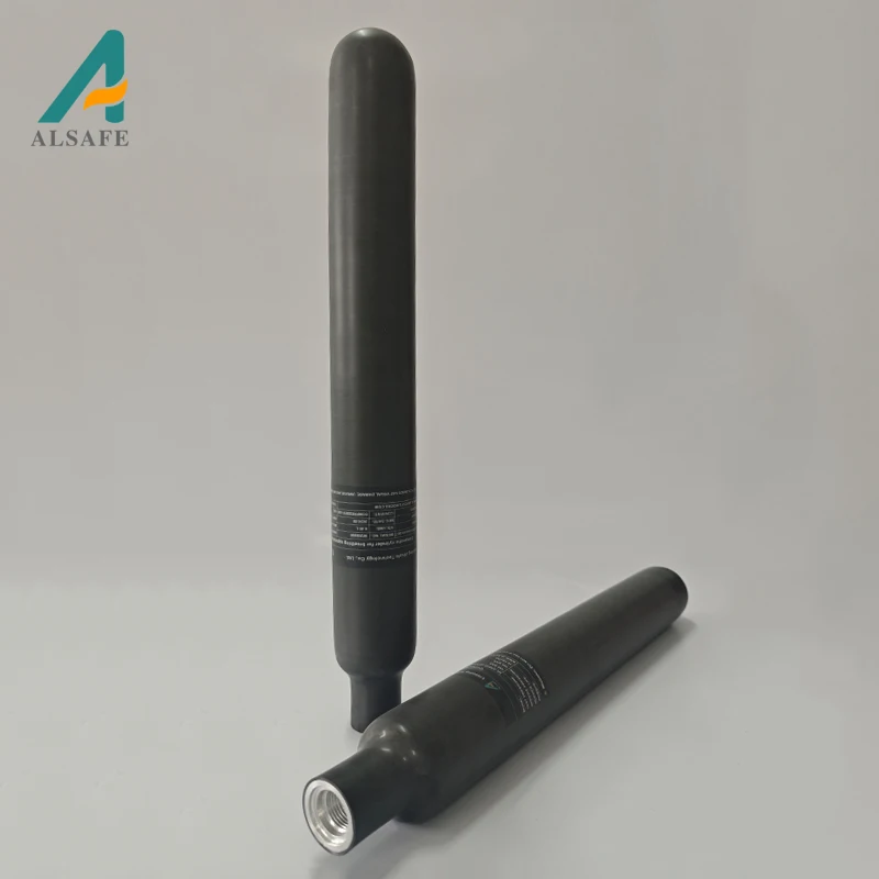 ALSAFE Frosted 0.5l Carbon Fiber Cylinder Ultra Light Carbon Fiber Bottle Tank 300bar 4500psi For Pcp
