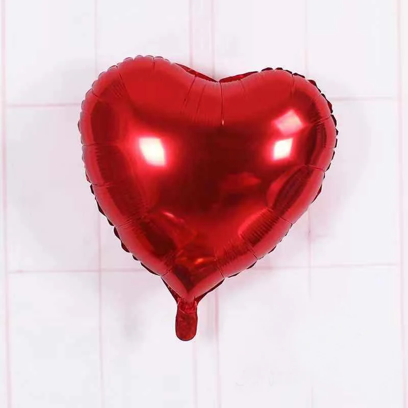 New products beautiful colorful 18inch heart shaped foil balloons