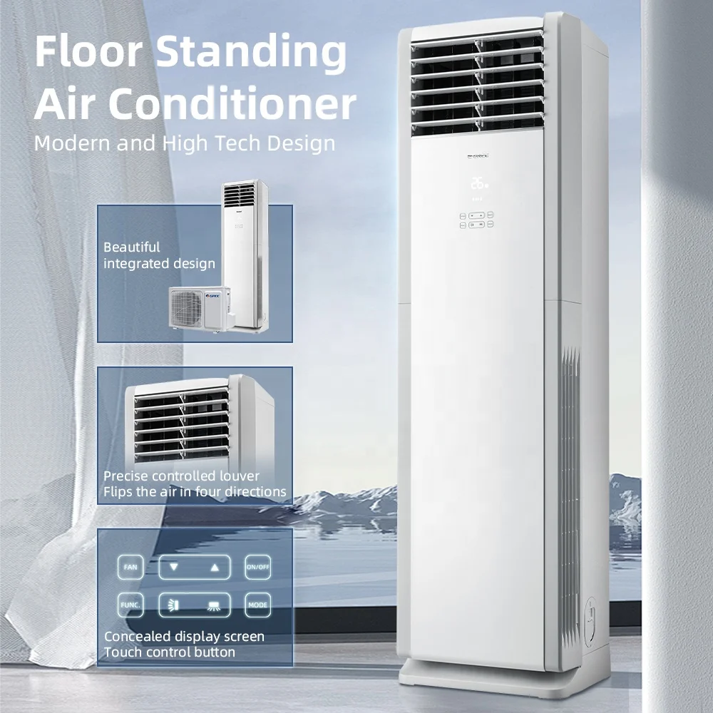 Gree Floor Standing Air Conditioner 24000Btu 36000Btu 48000BTU Cooling Heating Domestic Cabinet Air Conditioner Hotel Room Wifi