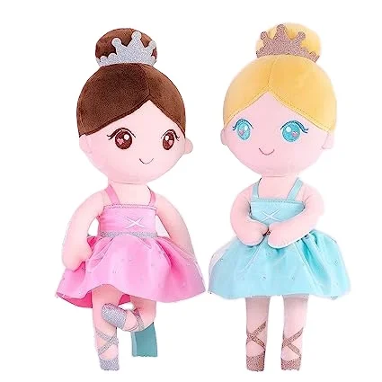 Wholesale Gifts Black Ballet Girl Doll Handmade Soft Stuffed Baby Doll  Rag Dolls Set for Girls
