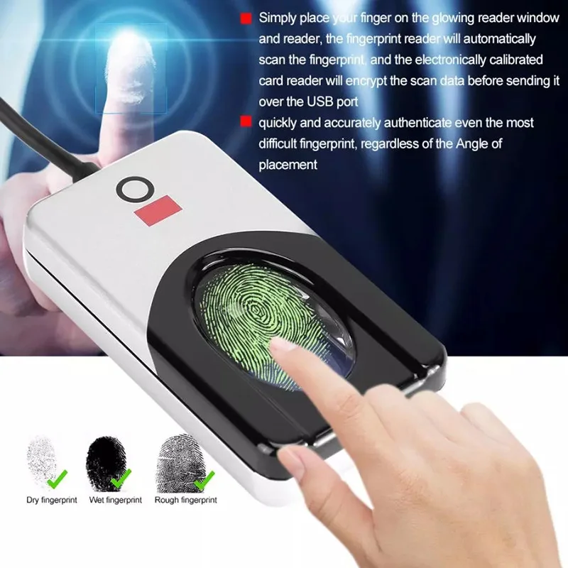 100% Original Digital Persona U.Are.U 4500 Biometric Reader URU4500 Fingerprint Scanner Optical Fingerprint Sensor