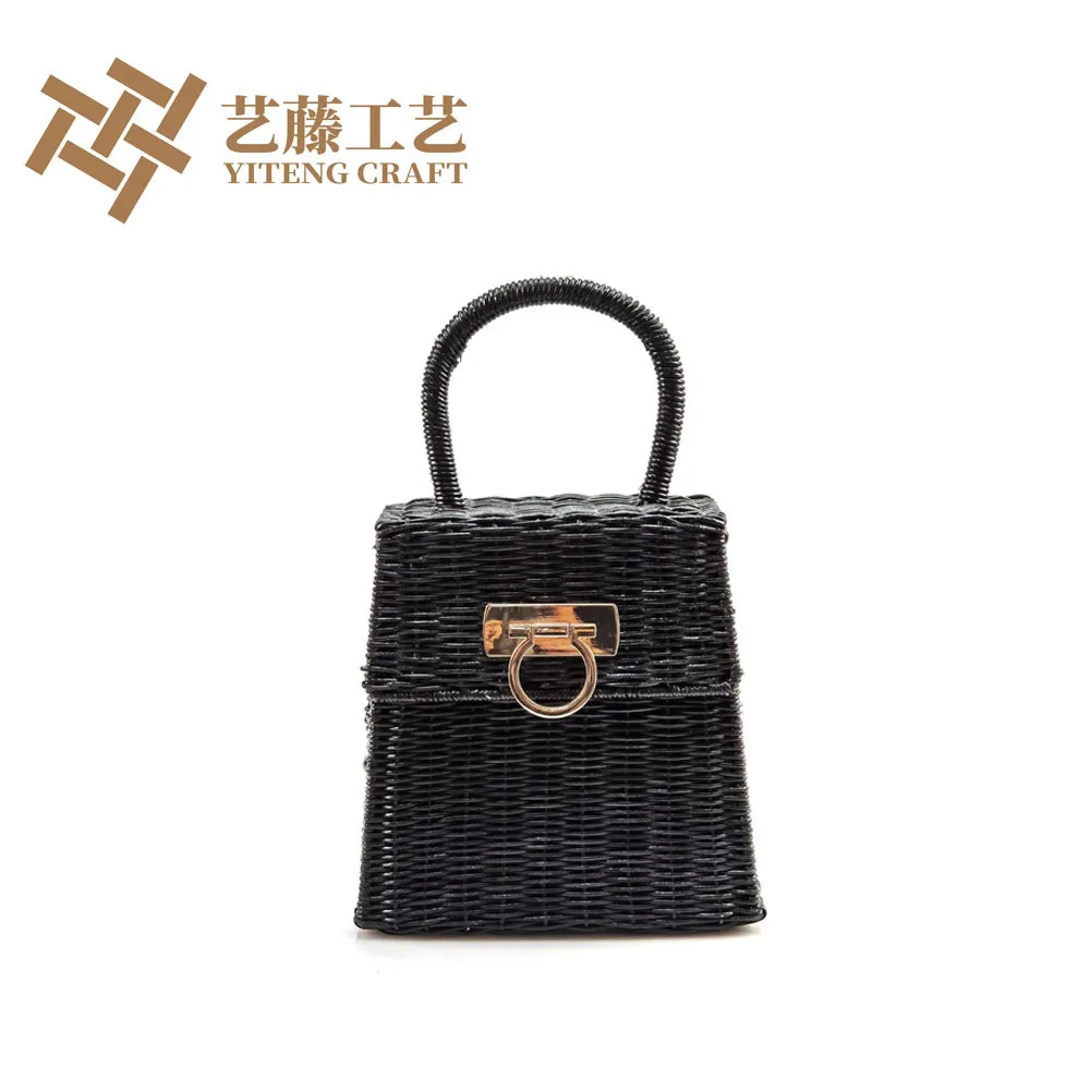 OEM ODM Sac A Main En Rotin Femme De Plage Bolsa Feminina Bali Woven Women Ladies Vintage Mini Rattan Beach Tote Bags Handbags