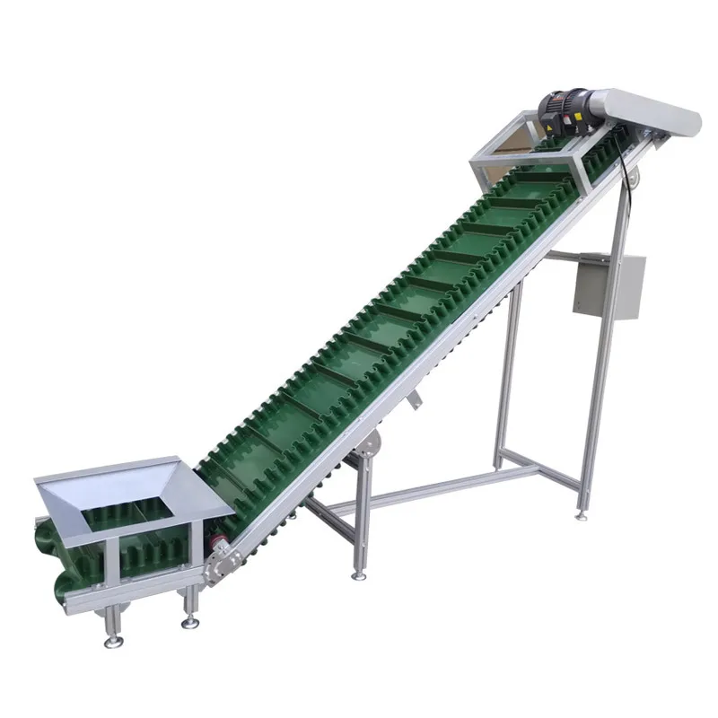 LIANGZO High Quality Painted 90 Degree PVC Belt Conveyor L Type with Hopper Packing Industry