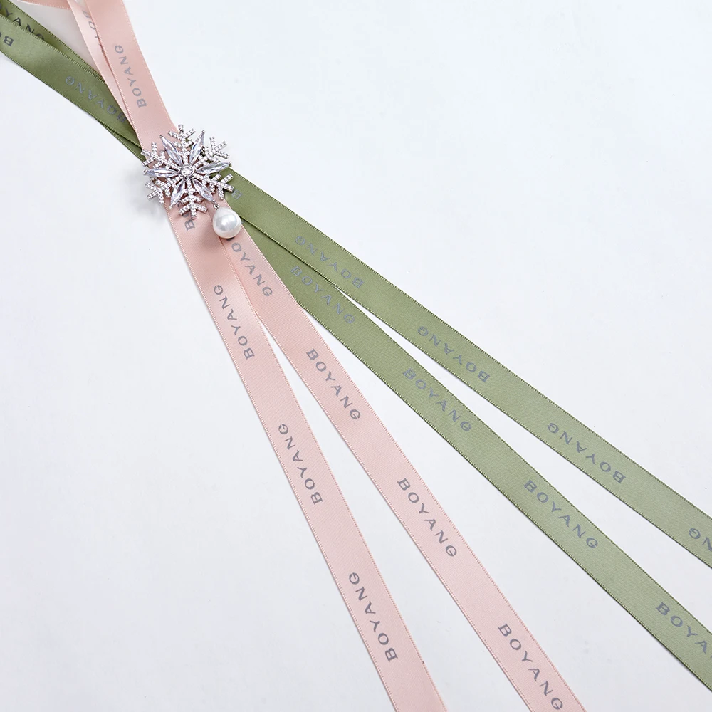 Оптовая продажа с фабрики Boyang, персонализированная двухсторонняя лента из 100% полиэстера