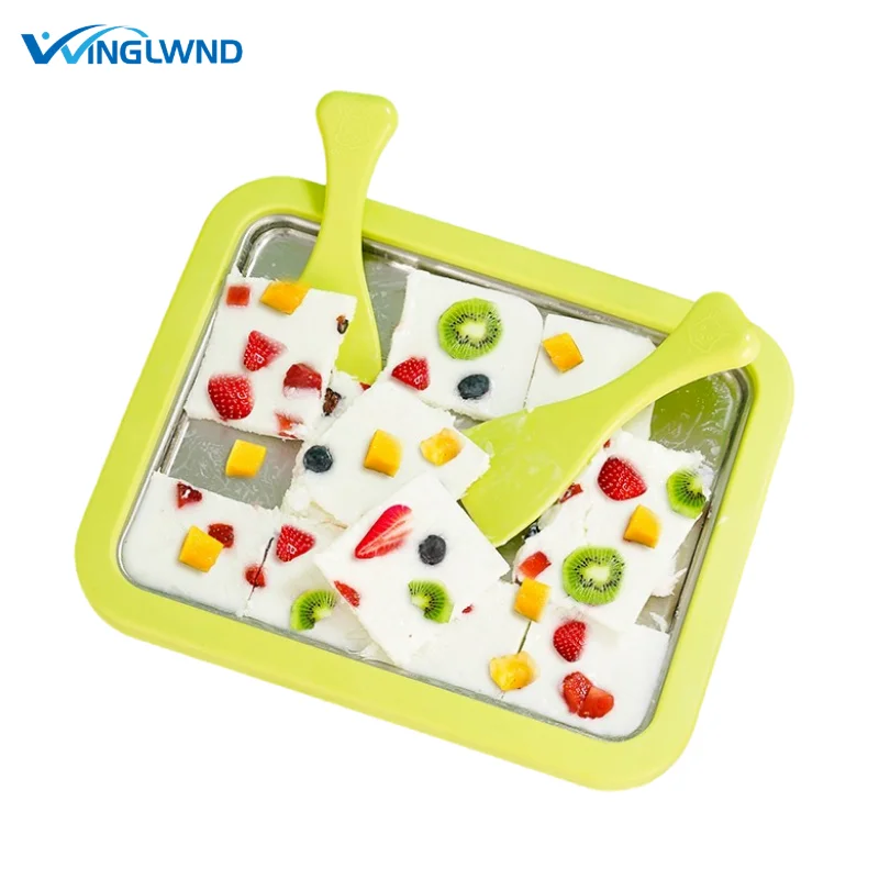 DIY Frozen Yogurt Stainless Steel mini fried yogurt machine maker Ice Cream Maker