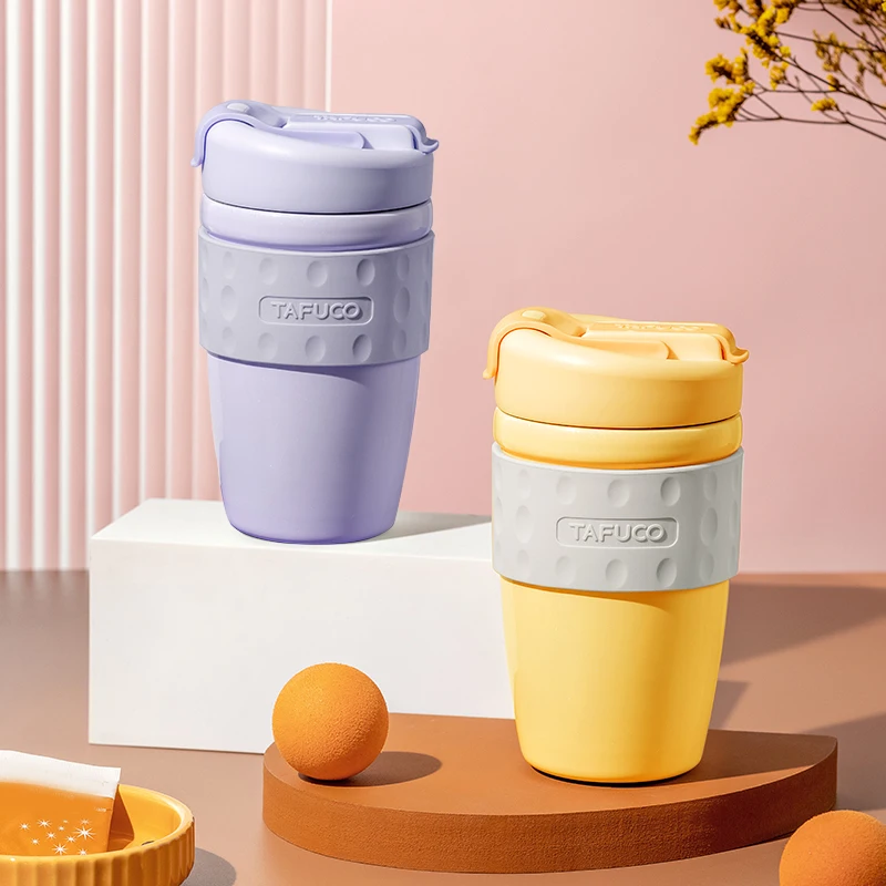 12 Oz Double Wall Vacuum Insulated Stainless Steel Coffee Tumbler Travel Mug With Dual Lids