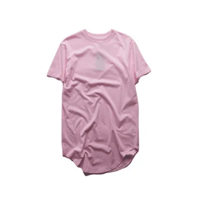 Custom wholesale hip hop clothing men soft blank t shirts bulk plain 100% cotton longline t shirt