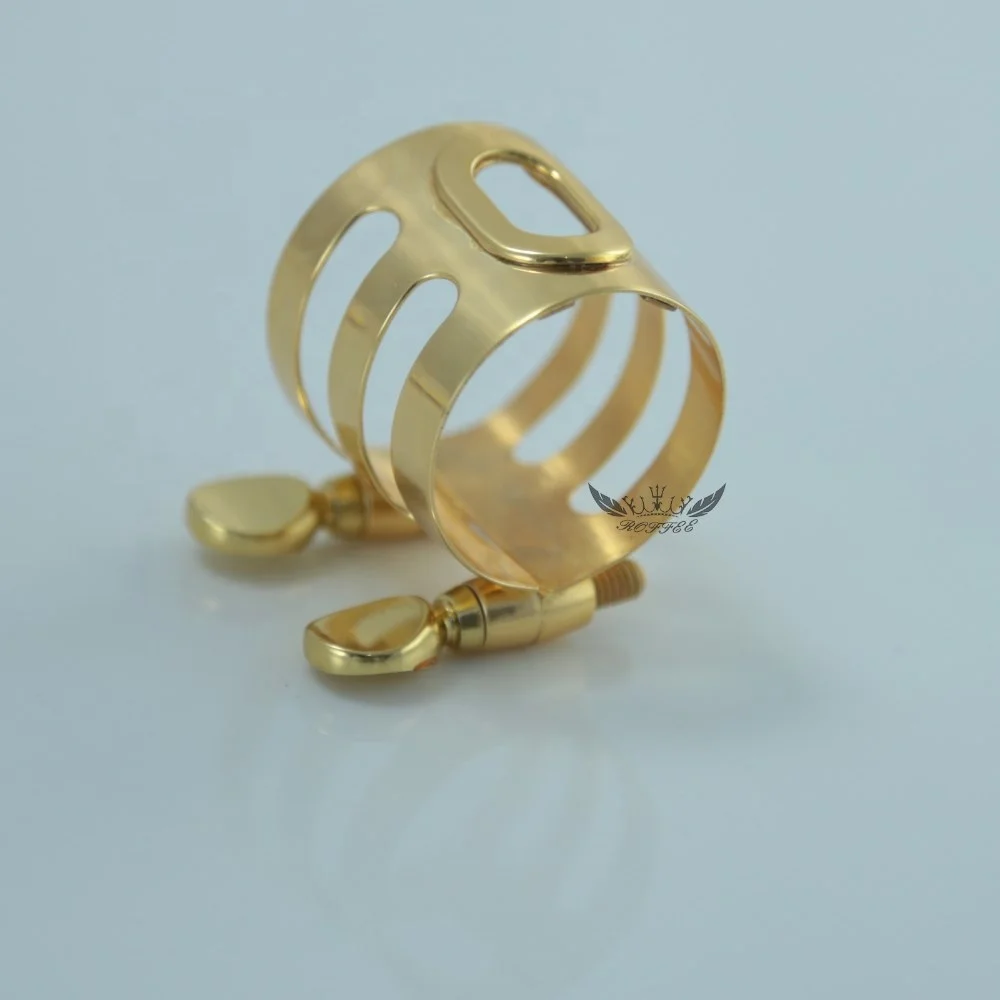 Roffee Musical Instrument Parts Accessories High Grade Gold Lacquer Alto Saxophone Sax Ligature