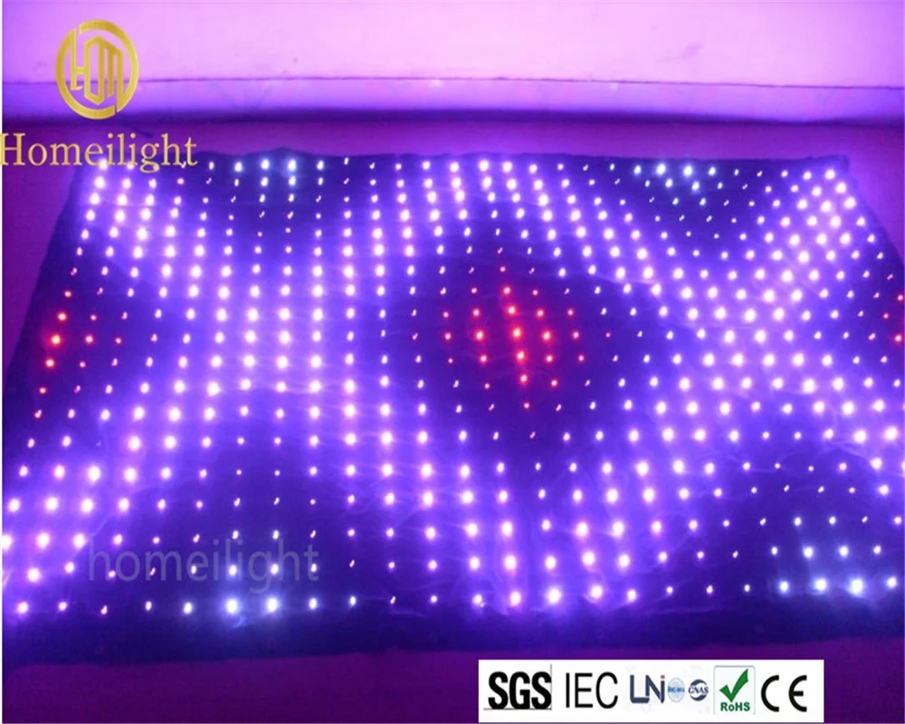  Светодиодная видеозанавеска P10cm 3*4M RGB vison