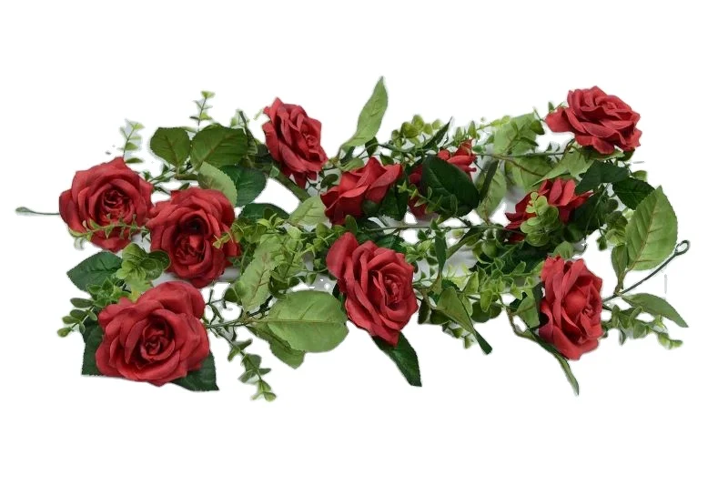 Hot Sale Wedding Decoration Green Eucalyptus Leaves Artificial Garland Flowers Wreaths