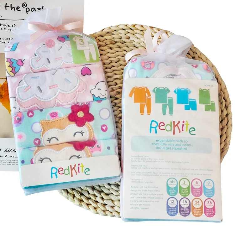 Mixed design pattern 100% cotton soft baby kids long sleeve shirts and pants set clothes for baby girls