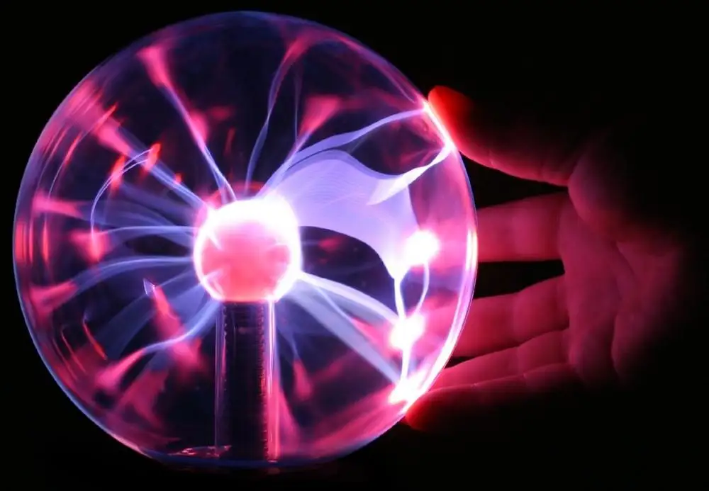 Hot Selling Novelty Gifts 8 Inch Led Plasma Ball Lamp Decoration Light Magic Thunder Electrostatic Plasma Ball Lamp