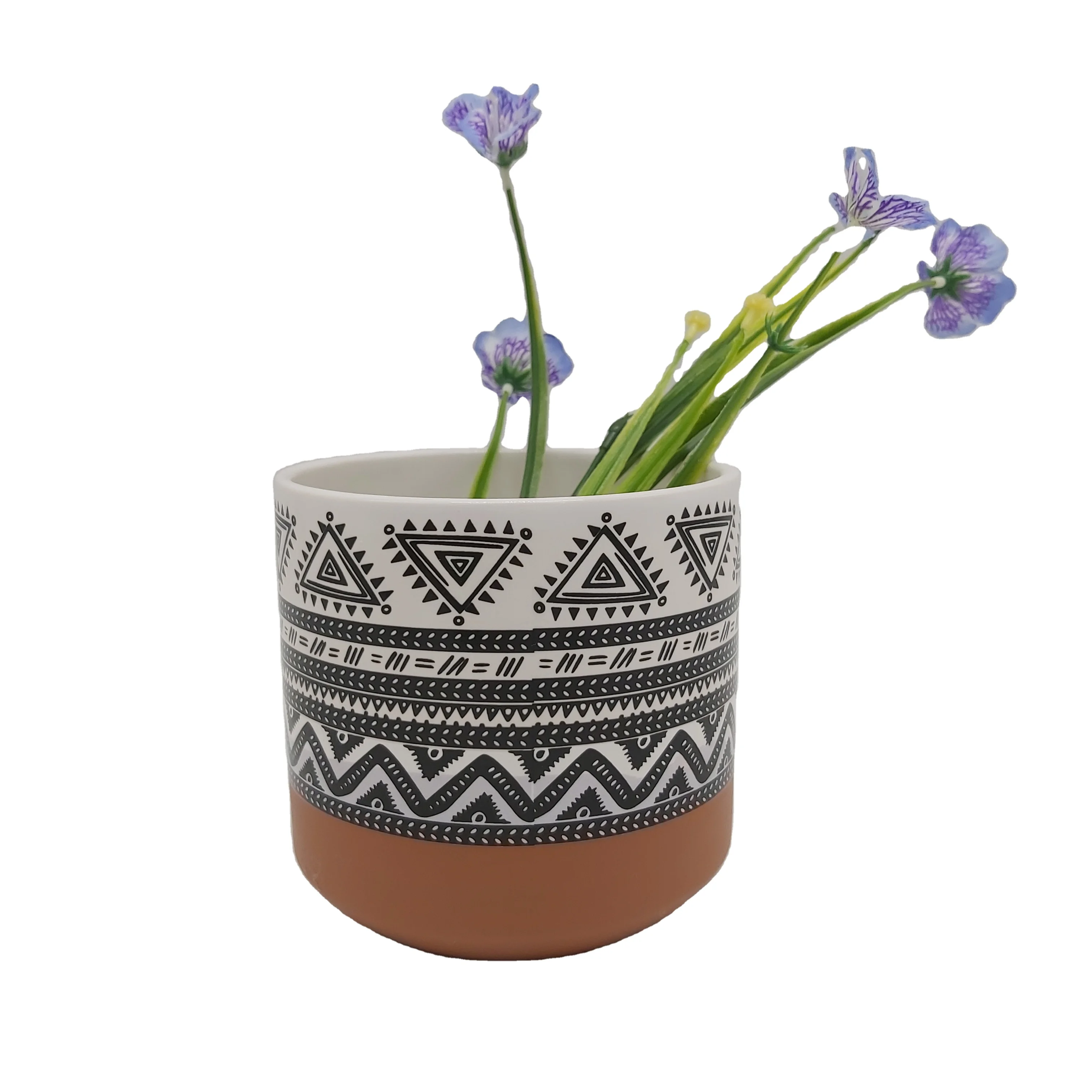 High Quality Ceramic Garden Decoration Sublimation Garden Plant Pot Flower Planter For Garden Decor