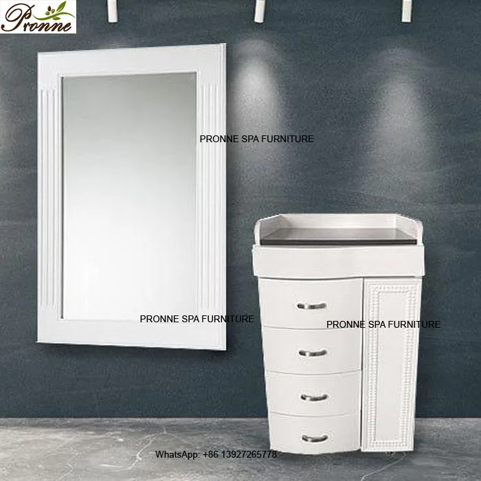 2022 hot sale rolling marble top salon trolley cart with drawer/spa trolley