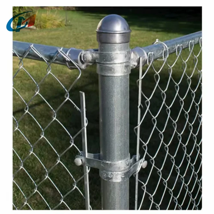 3mm Wire 50x50 Diamond Mesh Hot Dip Galvanized 6ft Chain Link Iron Wire Mesh Fence / Pvc Coated Chain Link Fencing 50ft Rolls