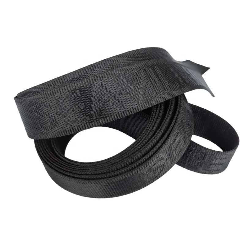 High Quality Black 100% Polypropylene/Imitation nylon Jacquard Letter Webbing Strap Ribbon