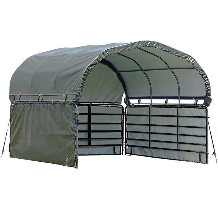 High Quality Strong Steel Frame Waterproof Fabric farm storage tent, wheat animal shelter Horse Fence Farm Control Shed