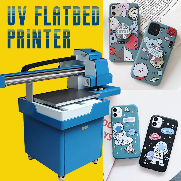3D 2 Heads UV Printing Machine Silicon Phone Covers Flat Bed Printer On Object For Glass Mobile Case