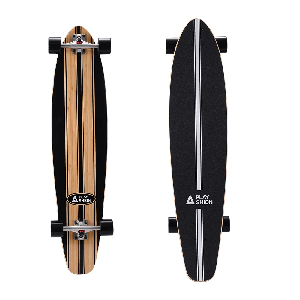 Funshion  2021  42 Inch skateboard Aluminum truck and PU bushing 6 ply Maple 1ply bamboo kids longboard