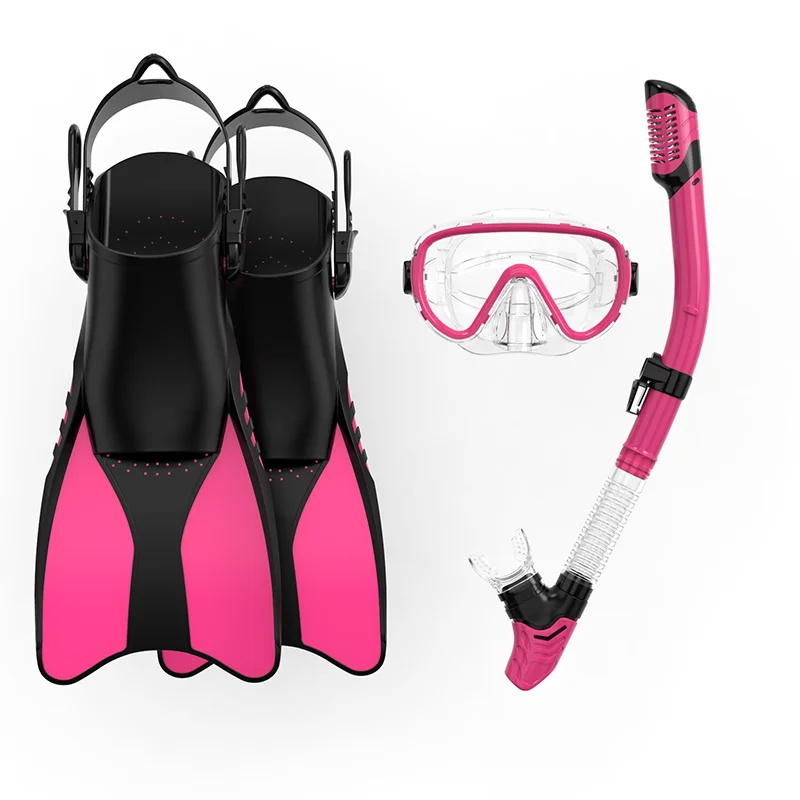 Best Selling Diving Scuba Mask Adjustable Fins Set Snorkel Swimming Goggles Diving Masks set