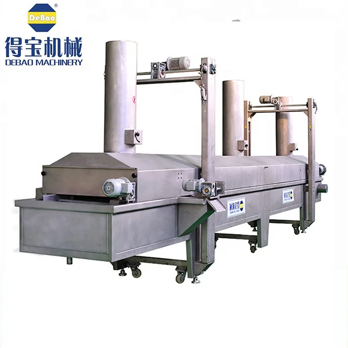 DB industrial chicken nugget frying machine continuous breading fish and shrimp deep fryer machine