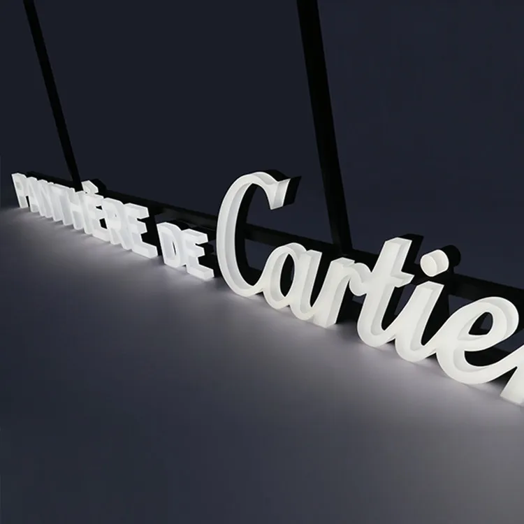 Bright Acrylic Face Frontlit 3d Stainless Steel Channel Letters Storefront Brand Logo Sign